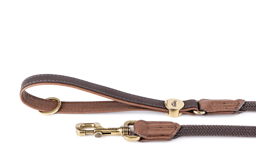 MyFamily Bilbao brown synthetic fiber and rope dog leash