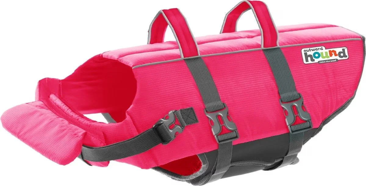 Outward Hound Granby Splash dog life jacket with reflective accents, adjustable straps, neck float and top rescue handles (13).jpg
