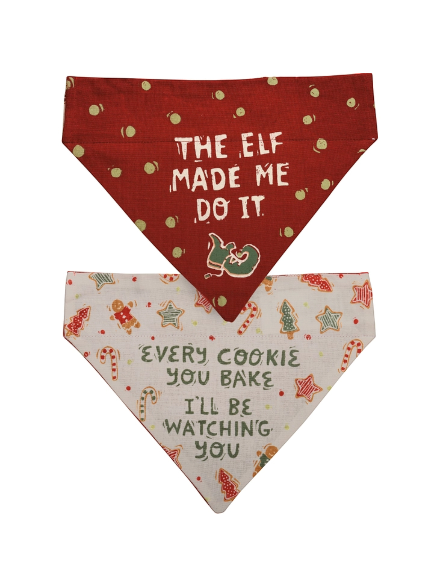 Elf Made Me/You Bake Large Collar Bandana