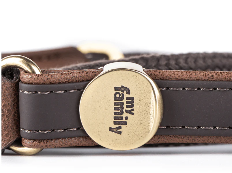 MyFamily Bilbao brown synthetic fiber and rope dog leash