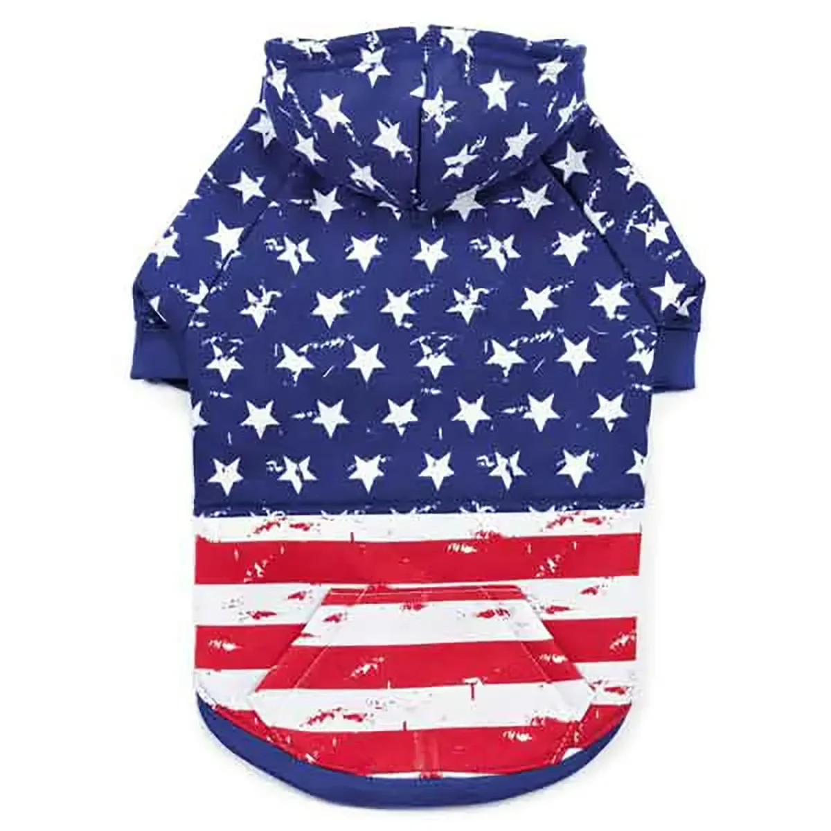 Distressed American Flag Dog Hoodie