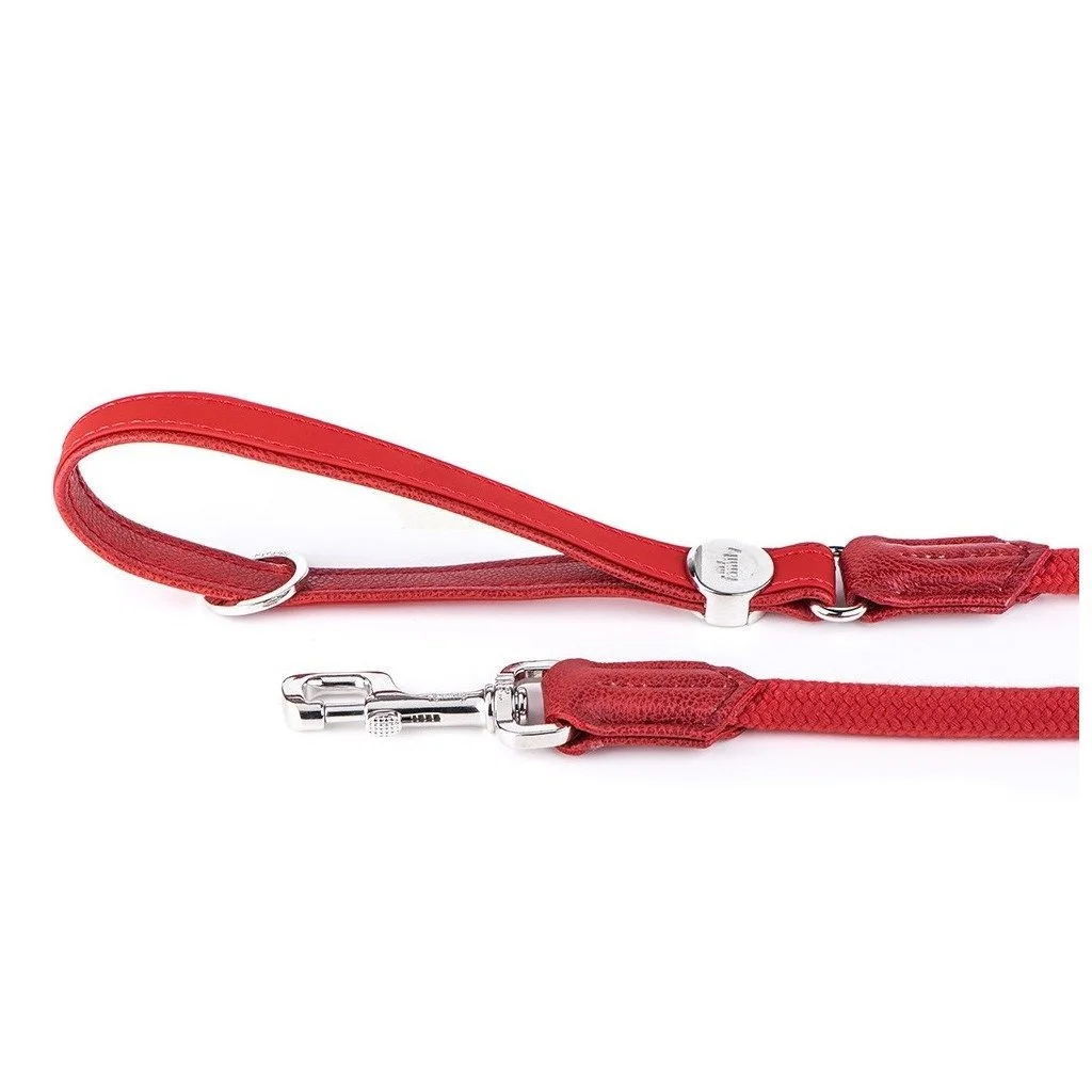 MyFamily Bilbao red synthetic fiber and rope dog leash
