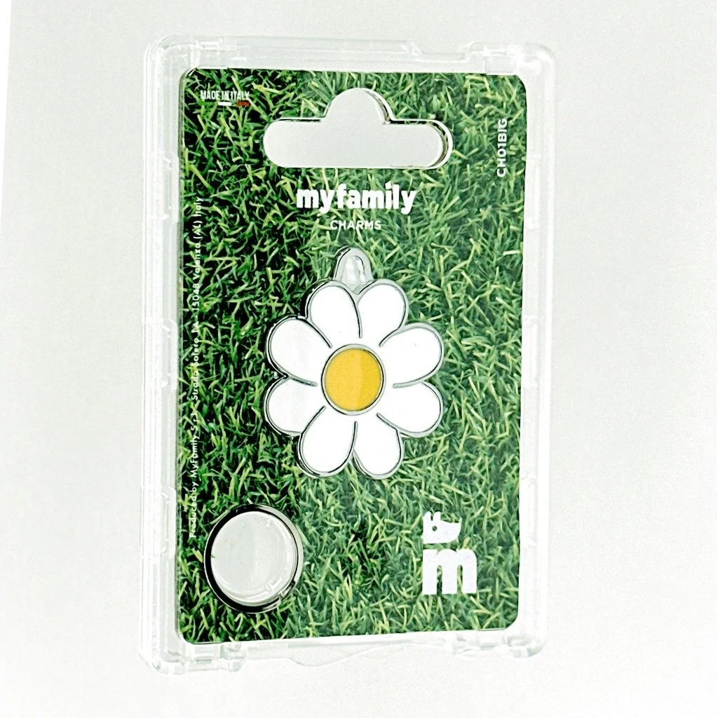 MyFamily Charms Big Daisy flower pet ID tag