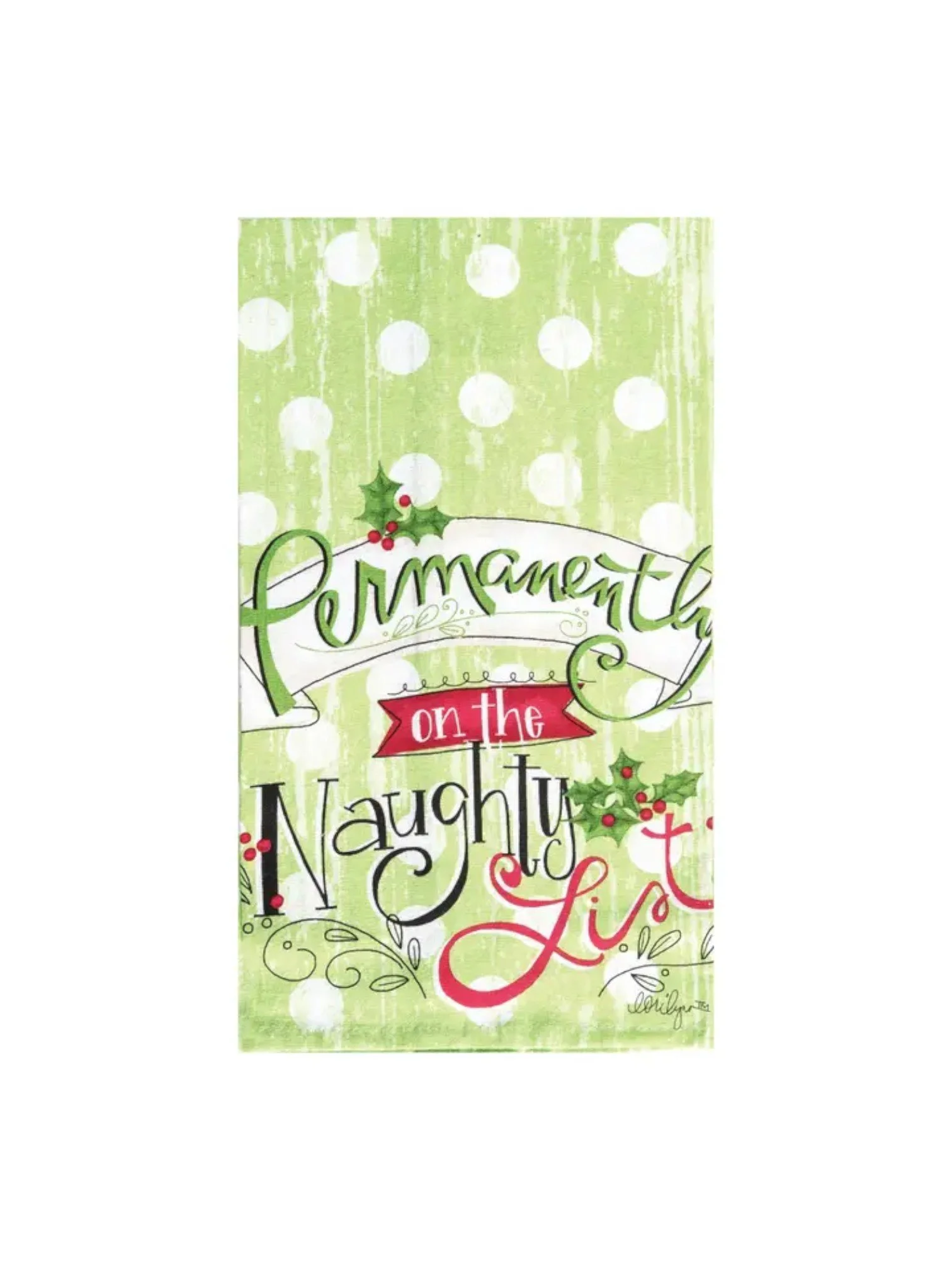 On the Naughty List Kitchen Towel