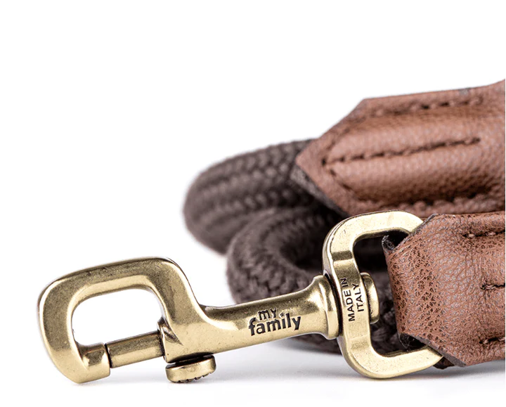 MyFamily Bilbao brown synthetic fiber and rope dog leash