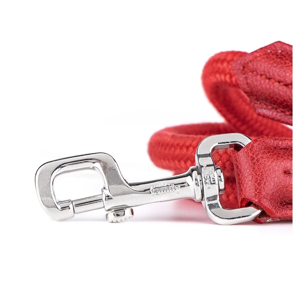 MyFamily Bilbao Red Synthetic Fiber & Rope Dog Leash