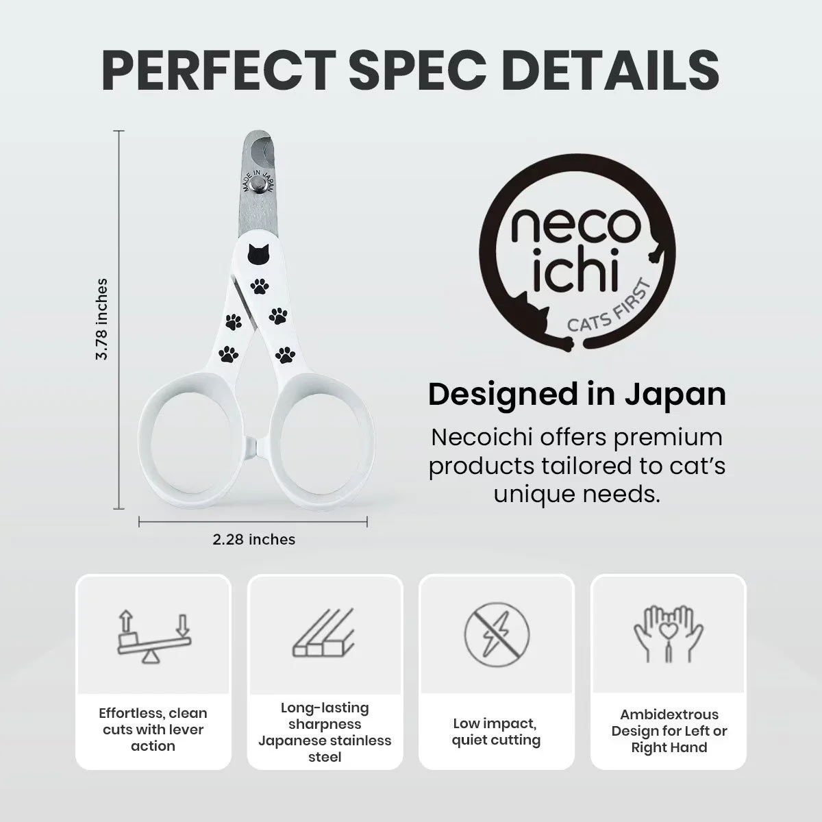 White Necoichi Purrcision stainless steel cat nail clippers (7).jpg