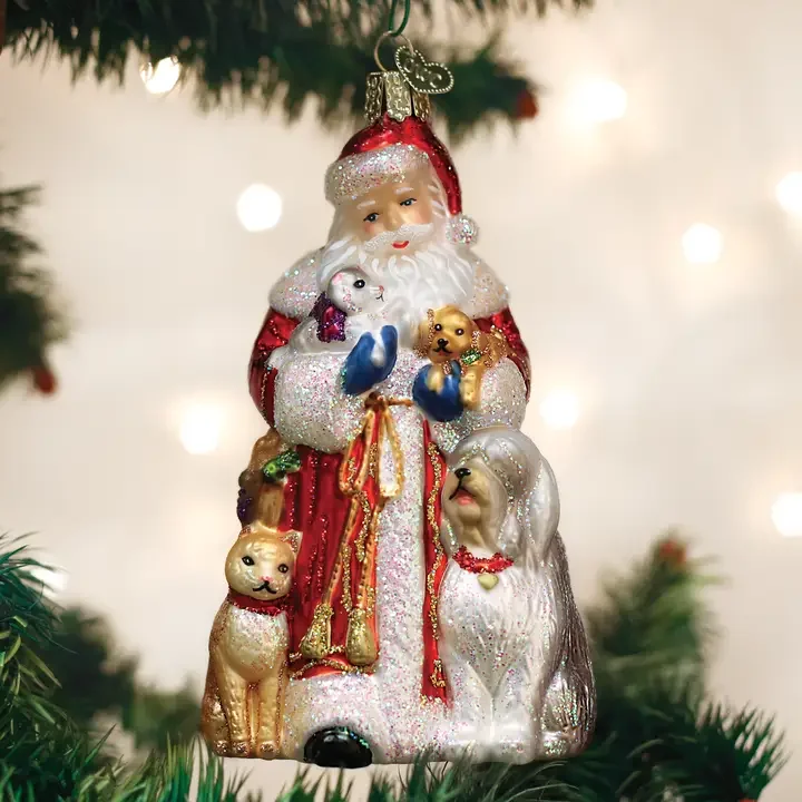 Santa's Furry Friends Ornament | Old World Christmas