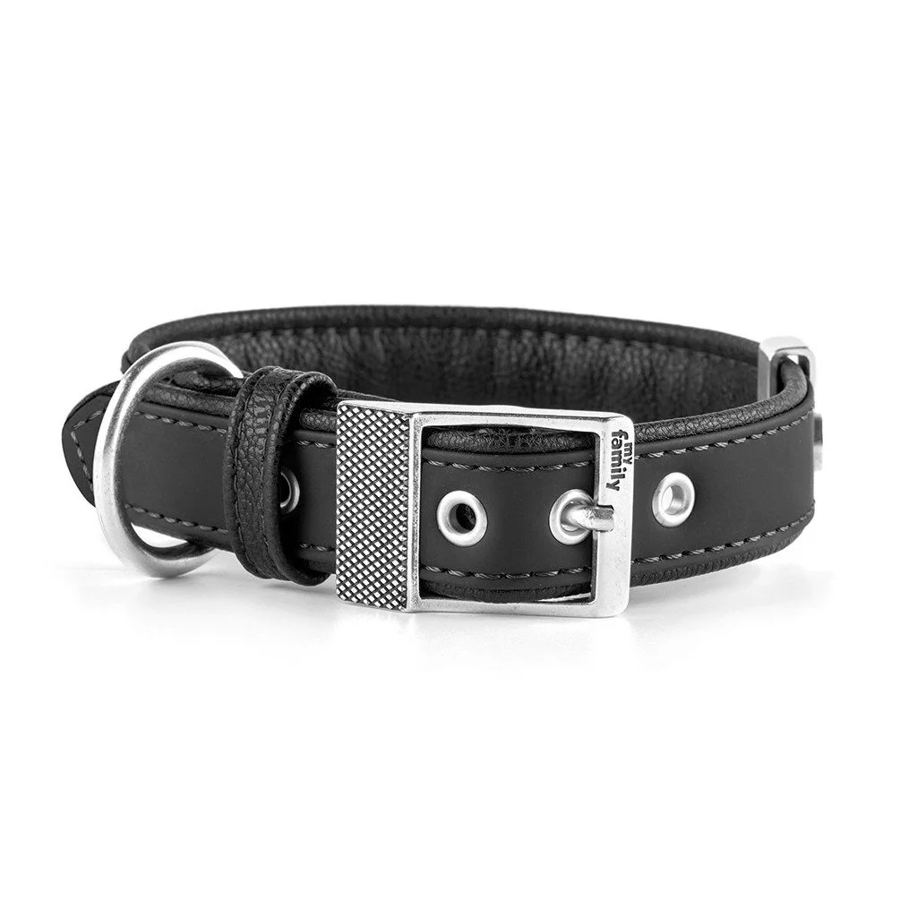 MyFamily Bilbao Black Synthetic Fiber Dog Collar