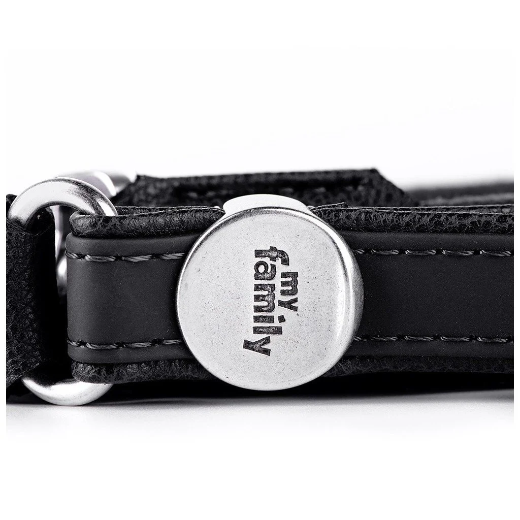 MyFamily Bilbao black synthetic fiber and rope dog leash