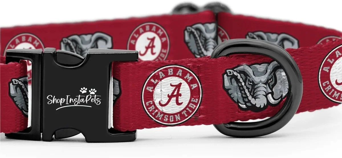 ShopInstaPets Alabama Crimson Tide NCAA Dog Collar