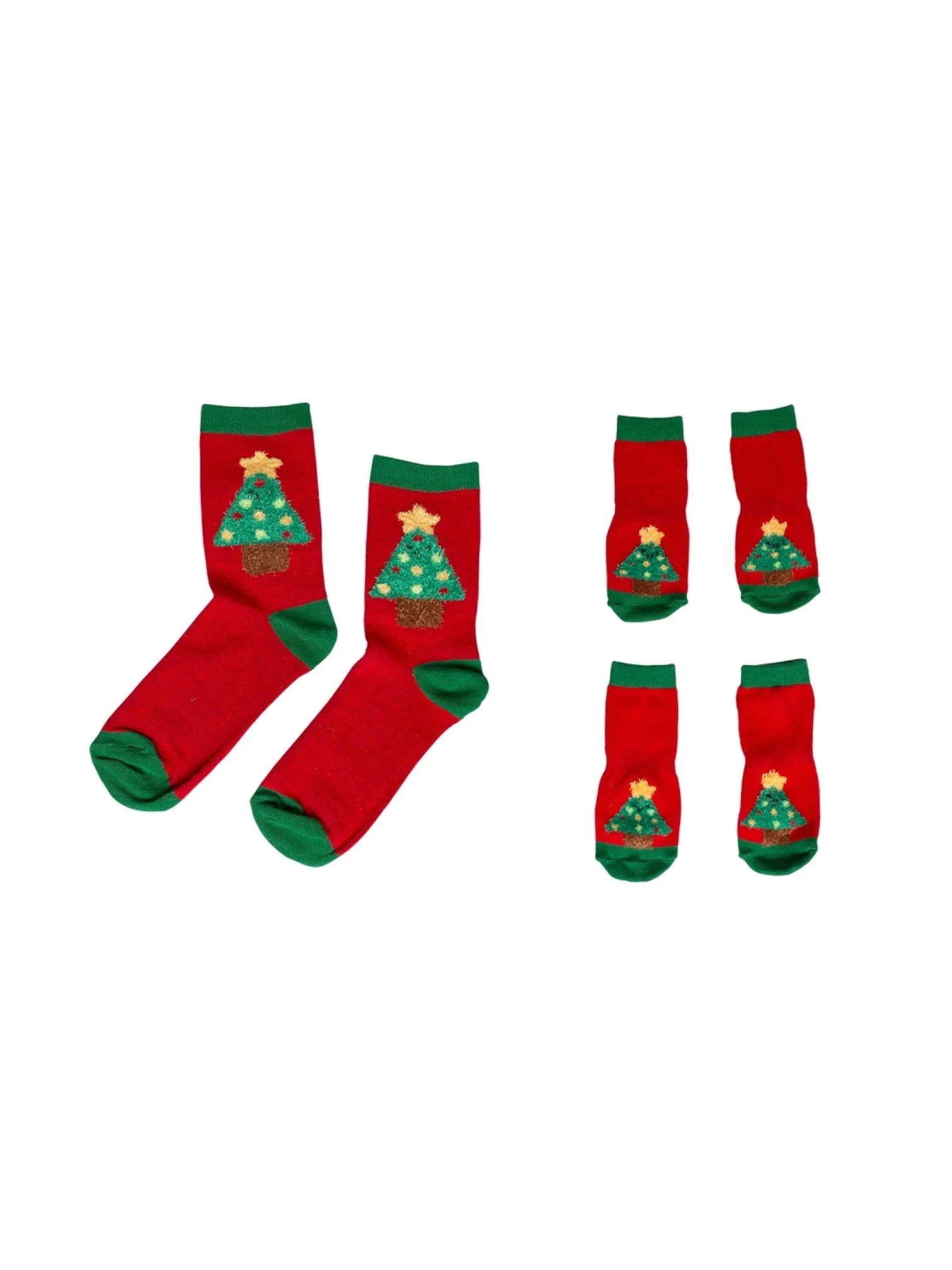 Christmas Tree Dog and Human Matching Christmas Sock Set