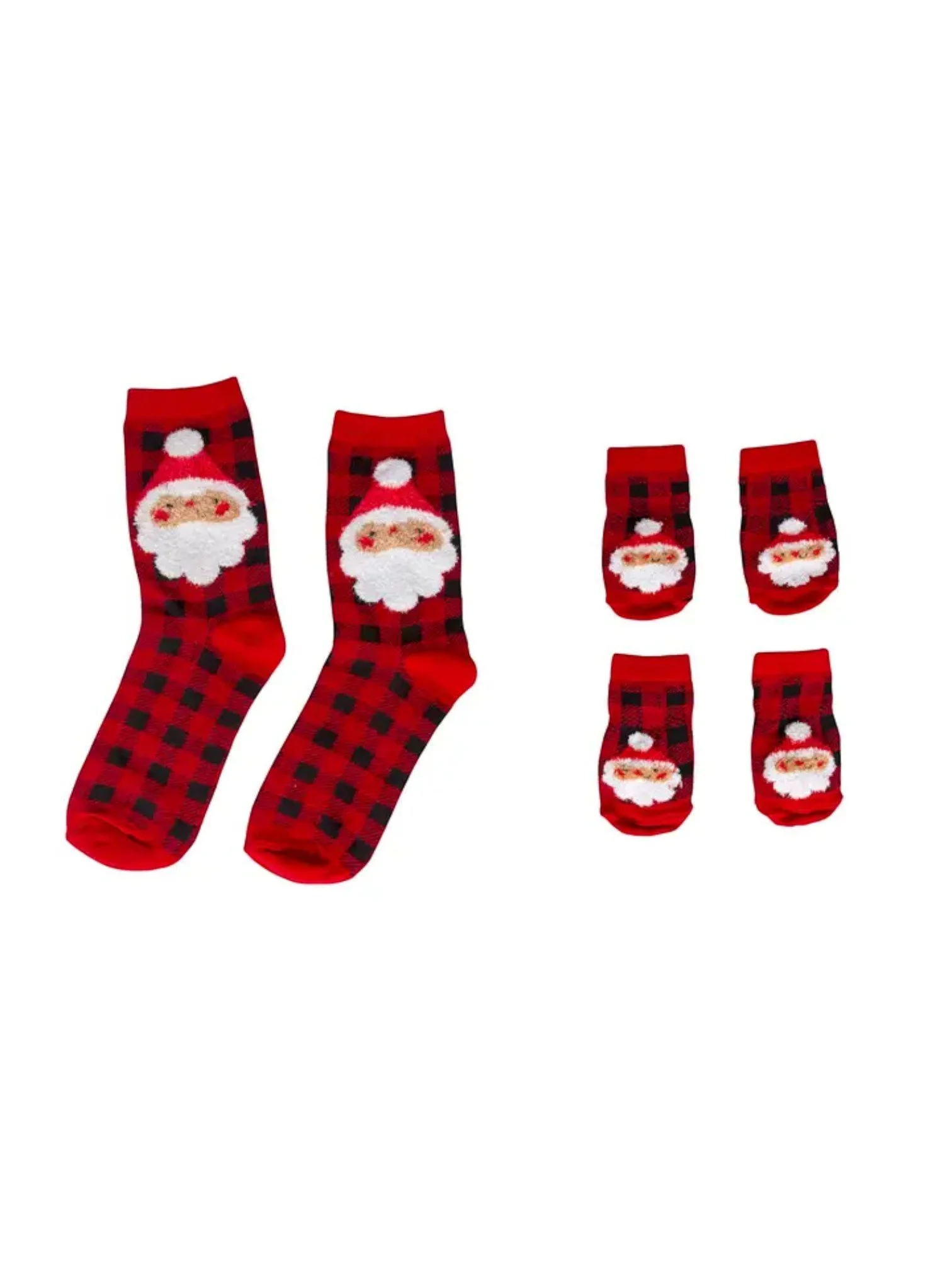 Santa Dog and Human Matching Christmas Sock Set