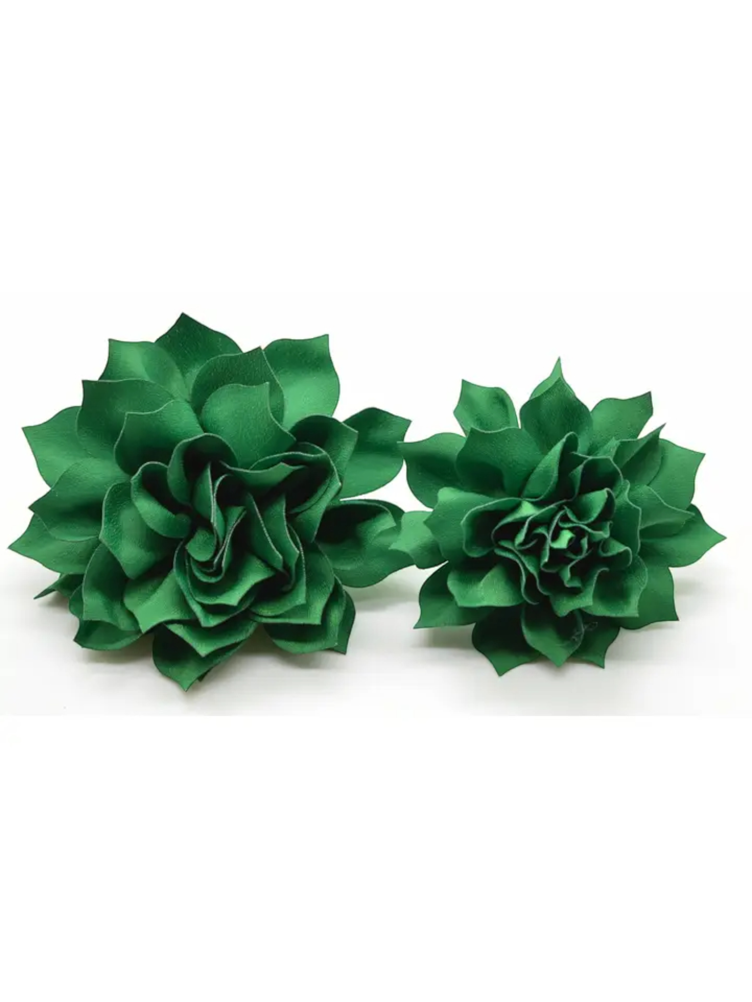 Kelly Green Fluffy Flower