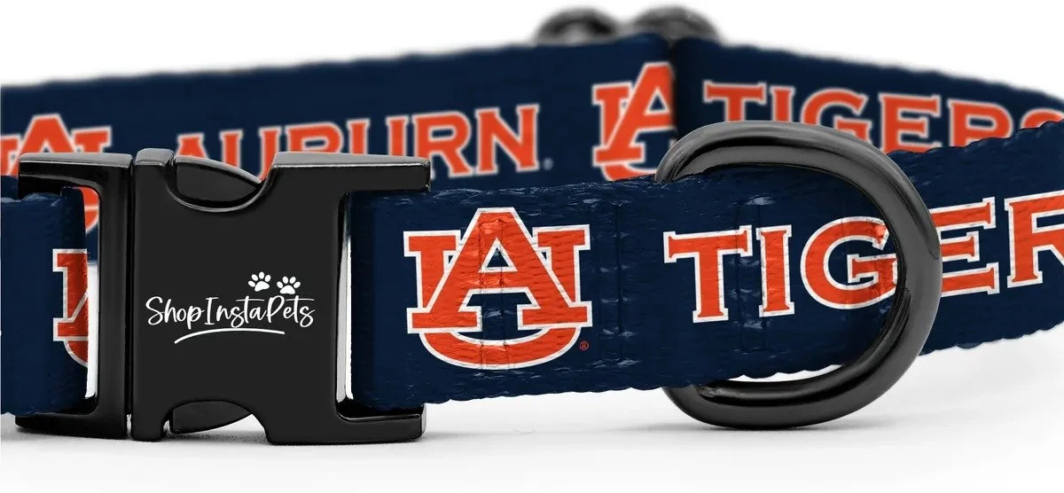 ShopInstaPets Auburn Tigers NCAA Dog Collar