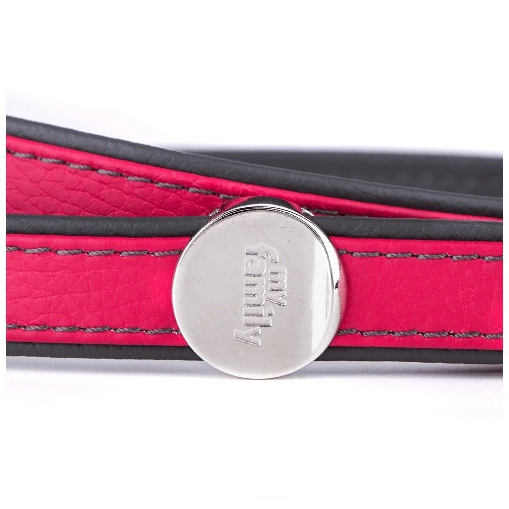 MyFamily Firenze fuchsia genuine leather dog leash