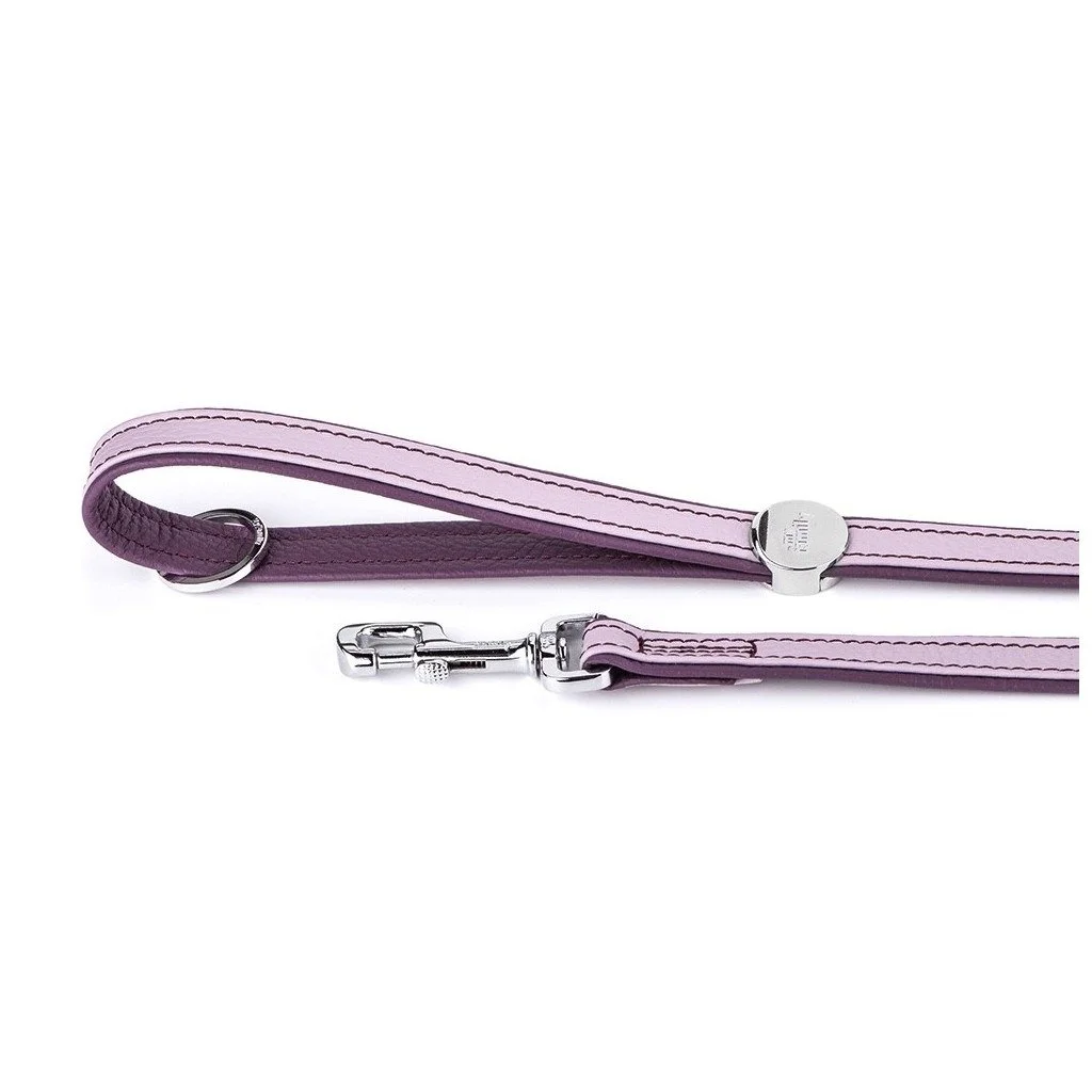 MyFamily Firenze light purple genuine leather dog leash