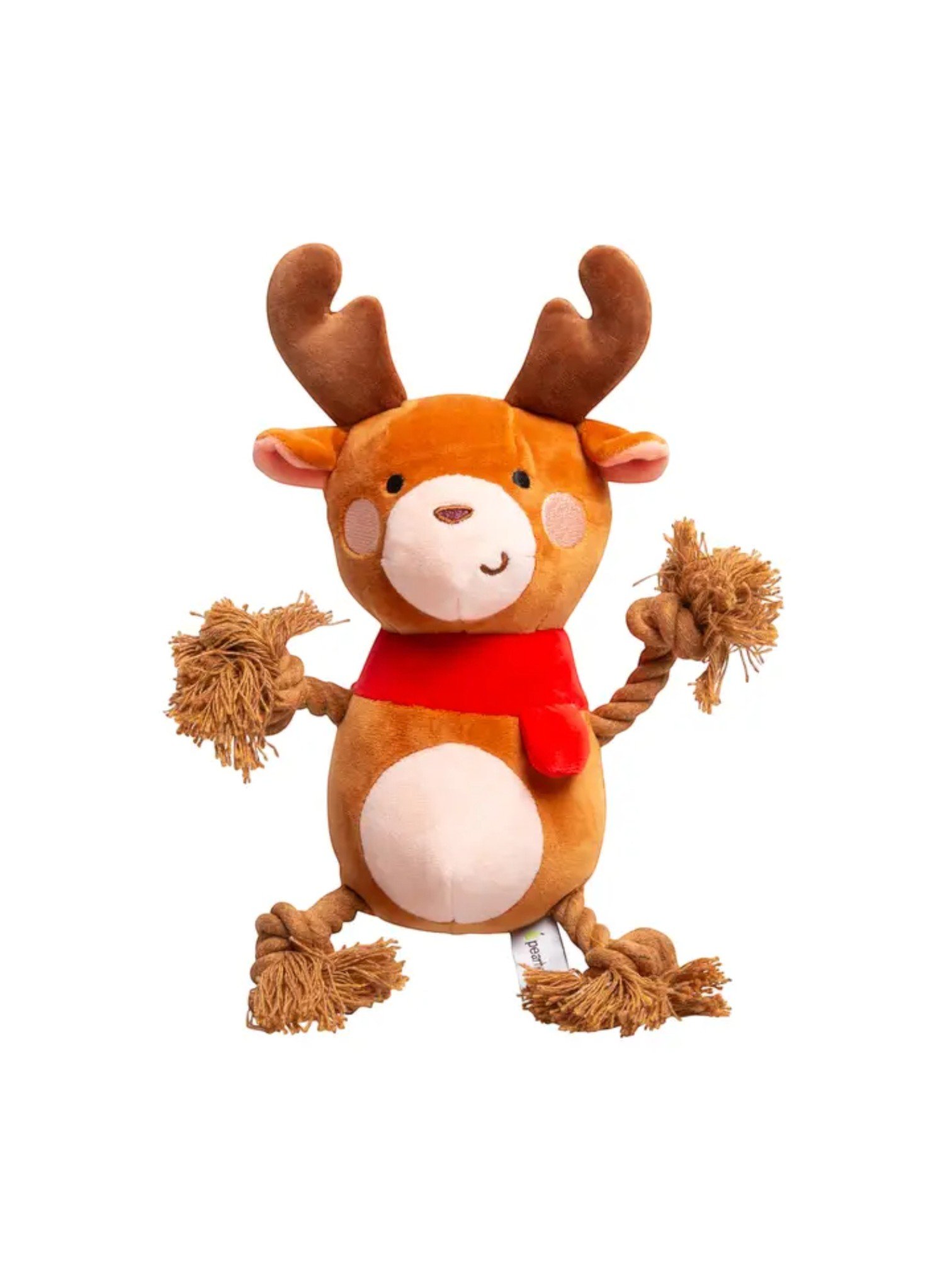 Reindeer Plush Rope Christmas Dog Toy, Holiday Pet Gift