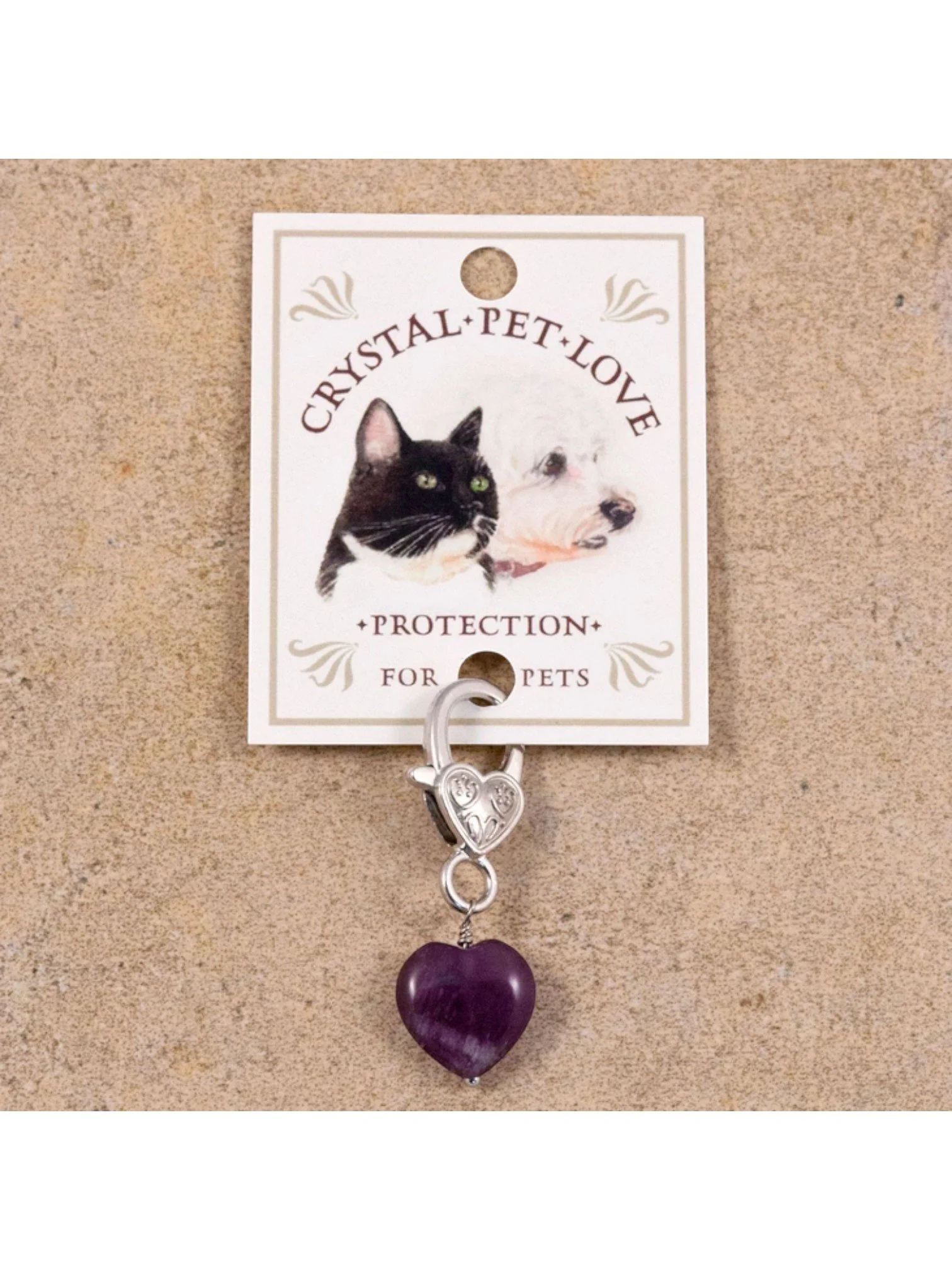 Amethyst Crystal Healing Pet Pendant For Holistic Support