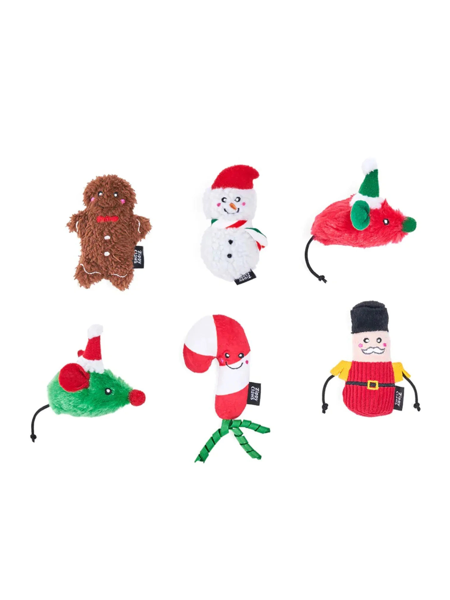 ZippyClaws Holiday Festive Cheer Cat Toys | 6-Pack