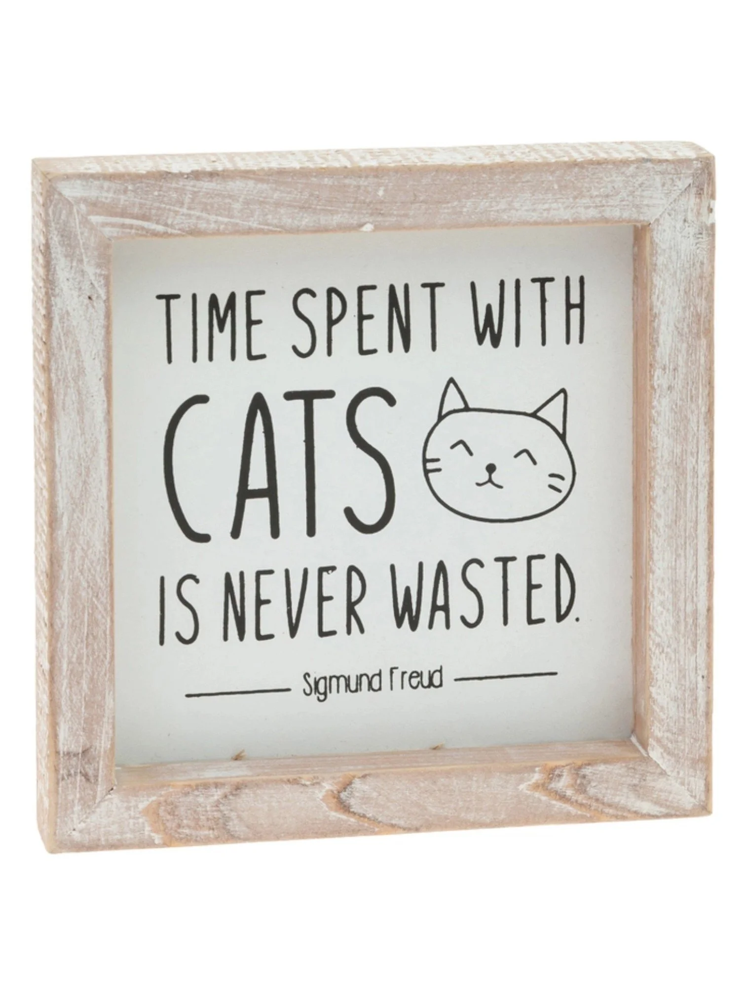 Time Spent with Cats Wood Sign