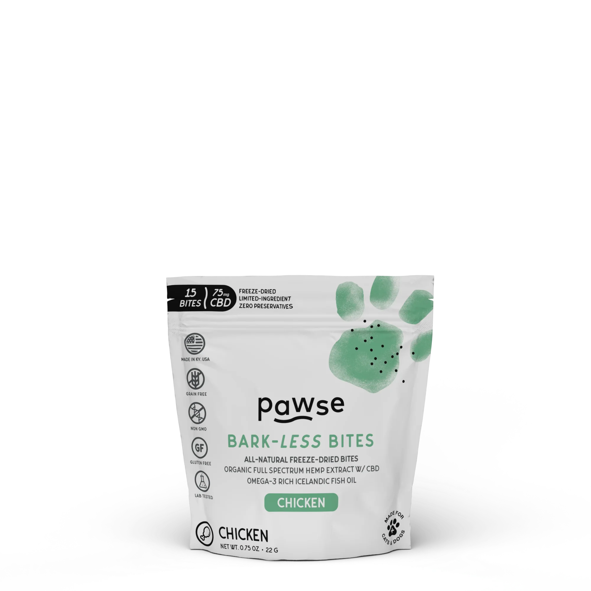 Pawse Bark Less Bites Chicken Calming Treats for Dogs