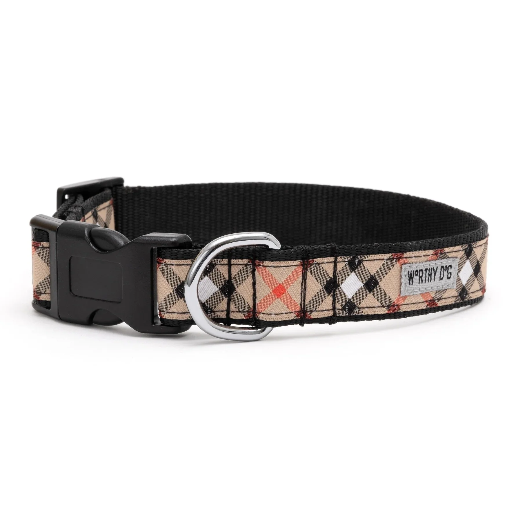 The Worthy Dog Bias Plaid Dog Collar