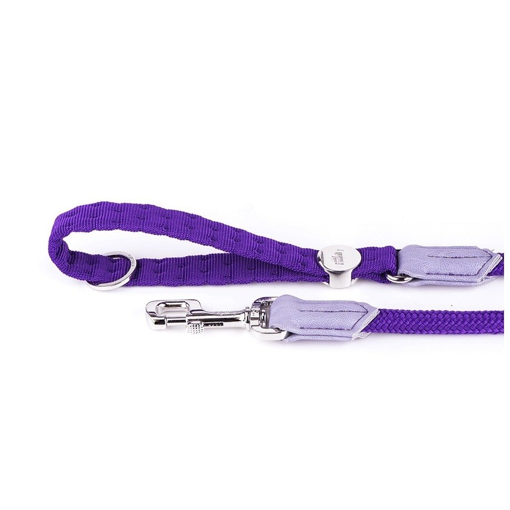 MyFamily Milano Purple Italian Nylon & Rope Dog Leash