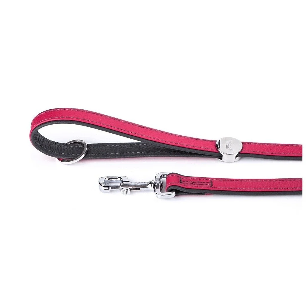 MyFamily Firenze fuchsia genuine leather dog leash