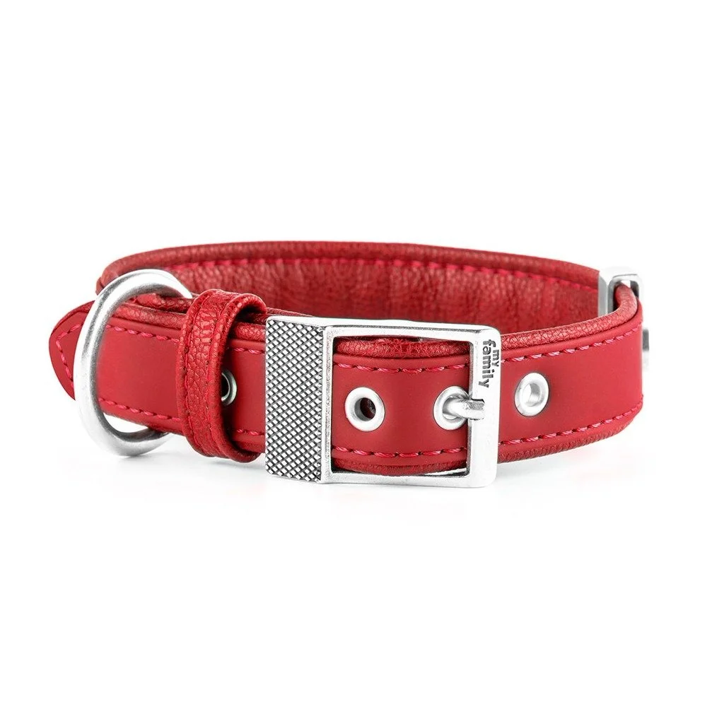 MyFamily Bilbao Red Synthetic Fiber Dog Collar