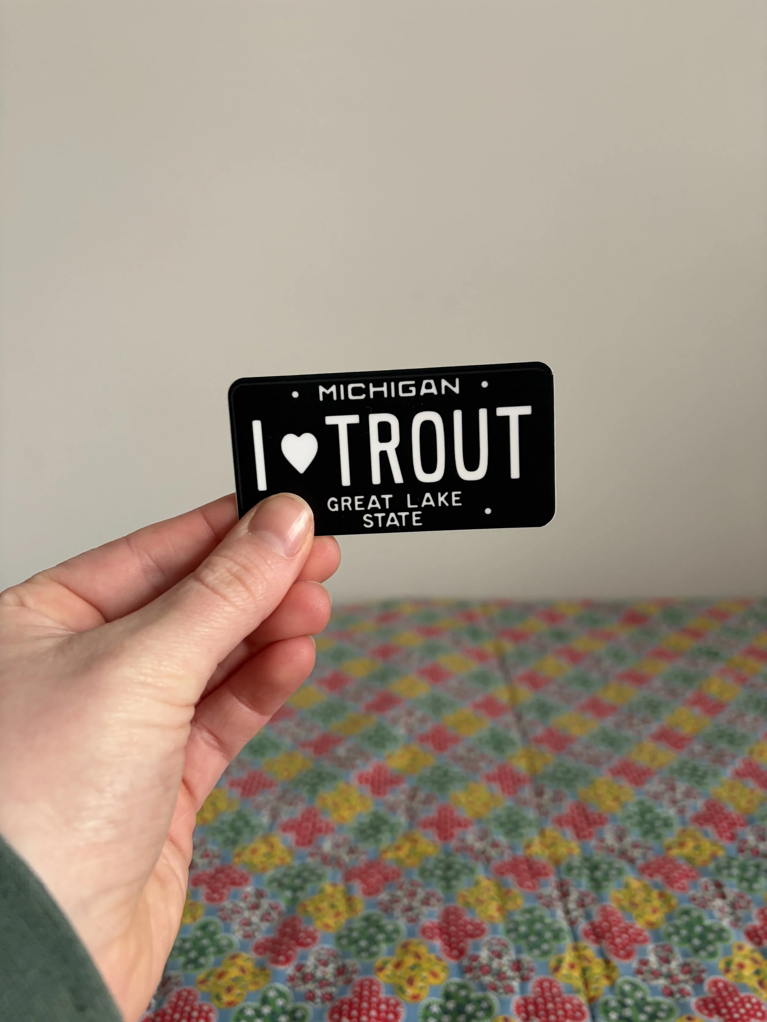 Trout License Plate Sticker