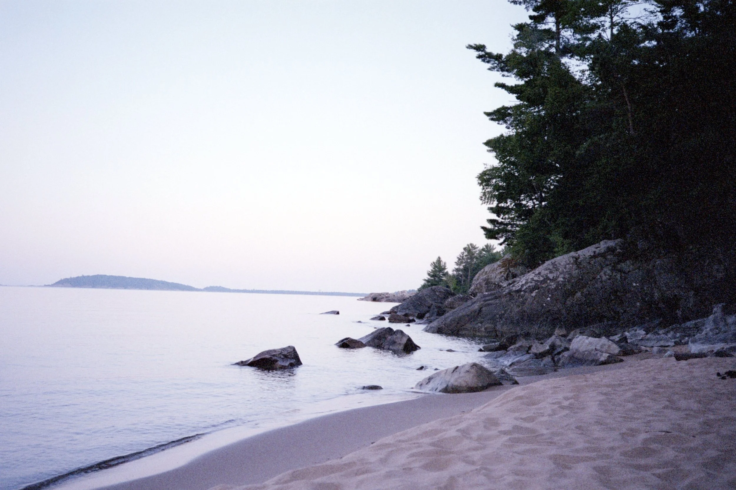 A beach in Marquette, Michigan.