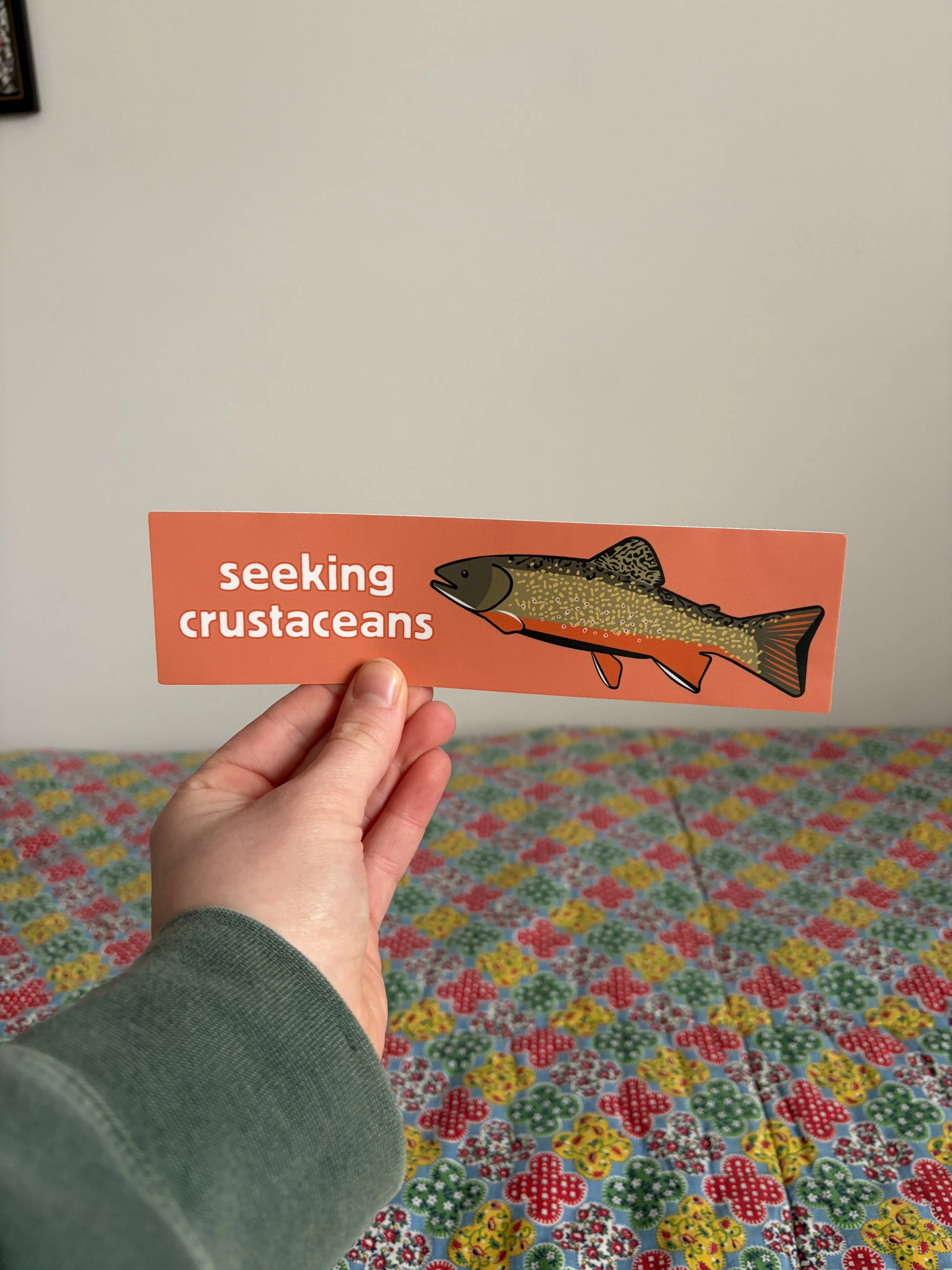 Seeking Crustaceans Sticker
