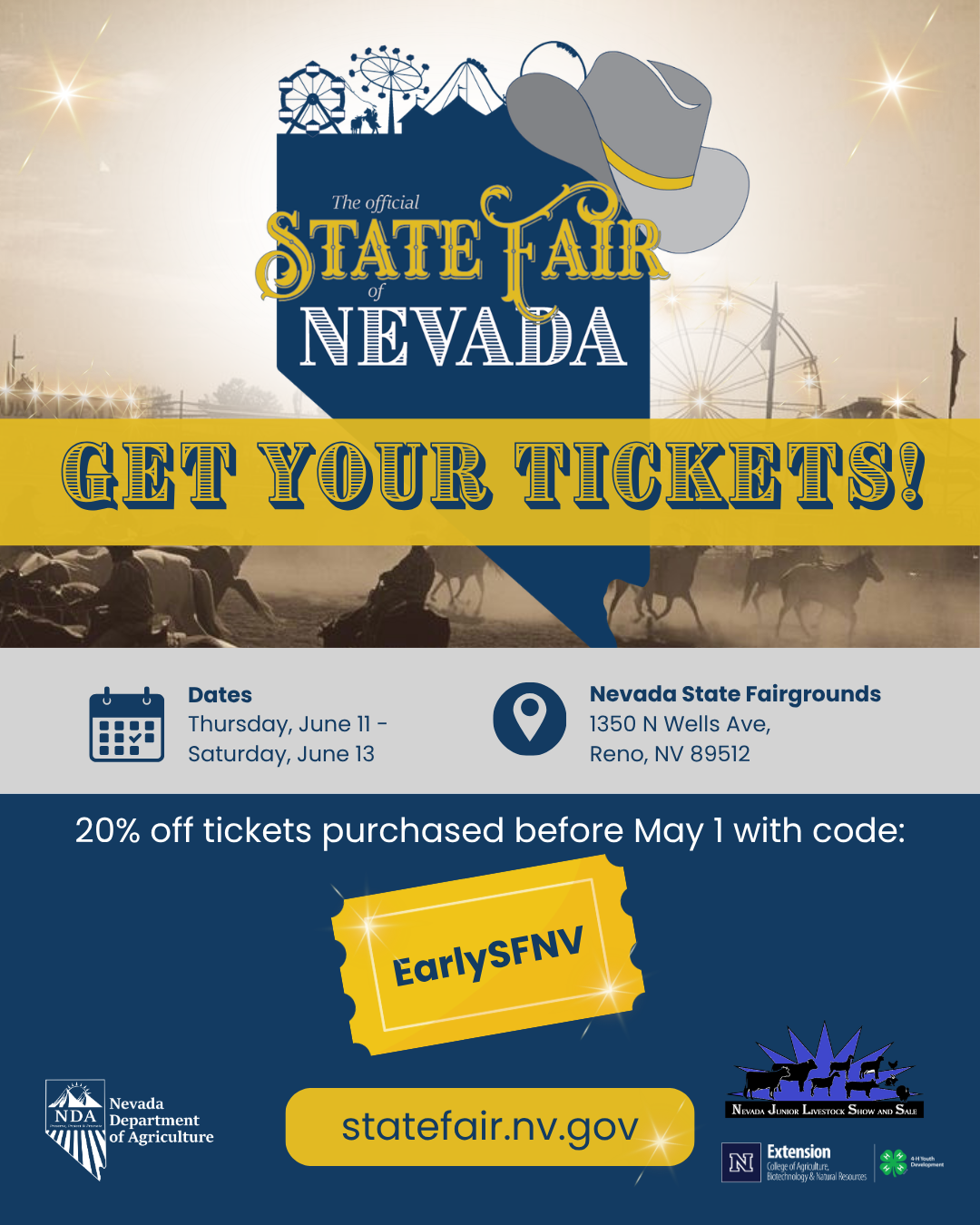 Tickets now available for the State Fair of Nevada’s return