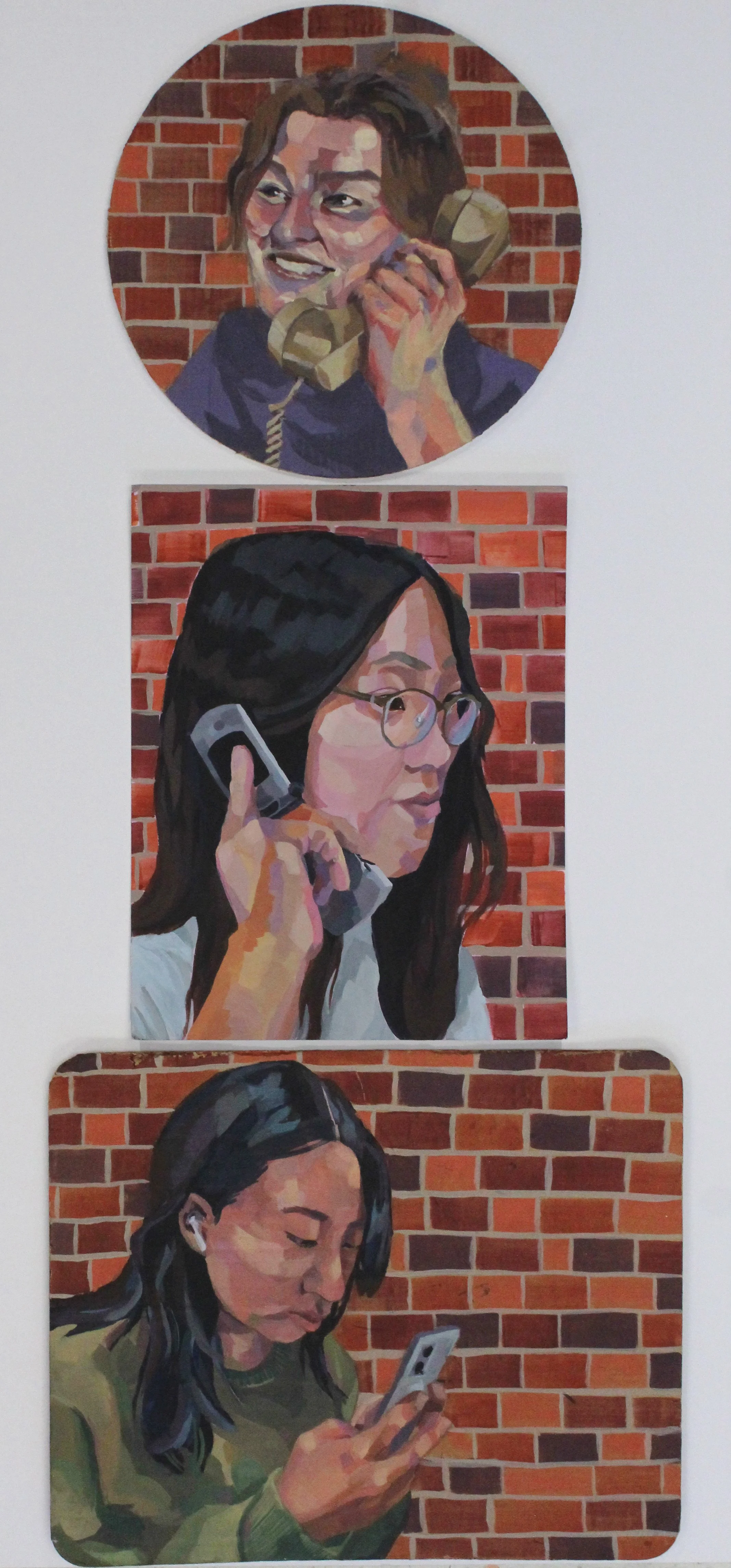 Untitled, Acrylic paint on cardboard, 40 x 16 in