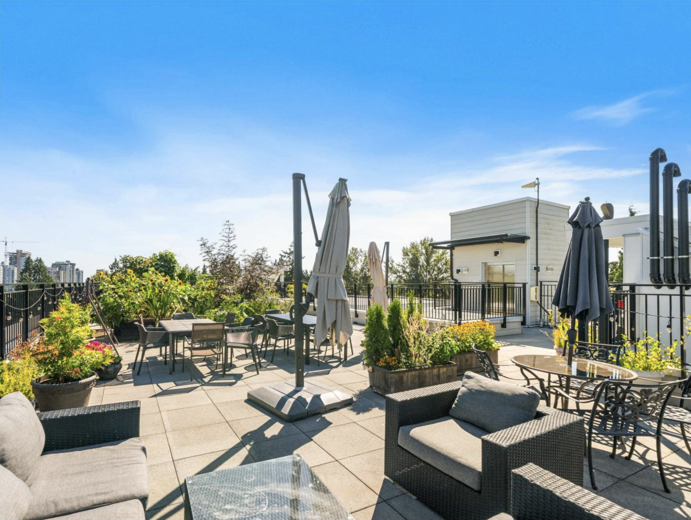 Rooftop seating area