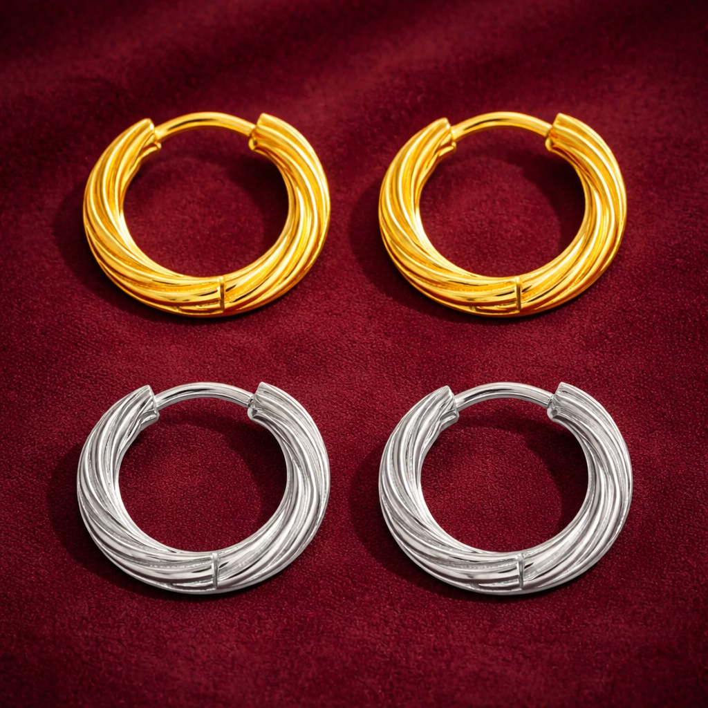 Opa Twist Huggie Earrings