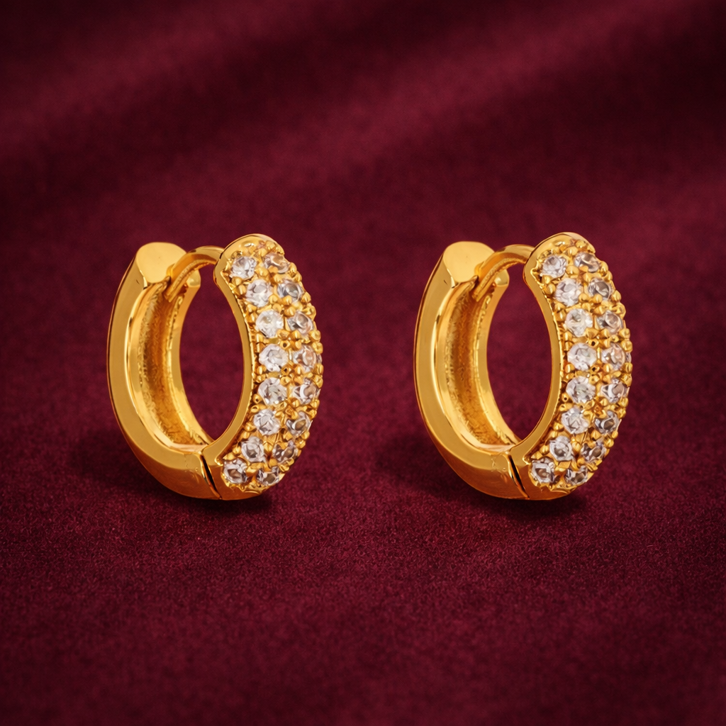 Ara CZ Pave Huggie Earrings