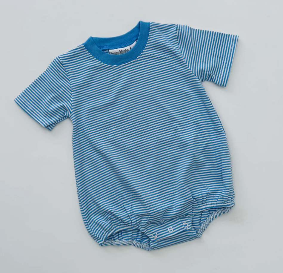 Knit Stripe Short Sleeve T-Shirt Bubble