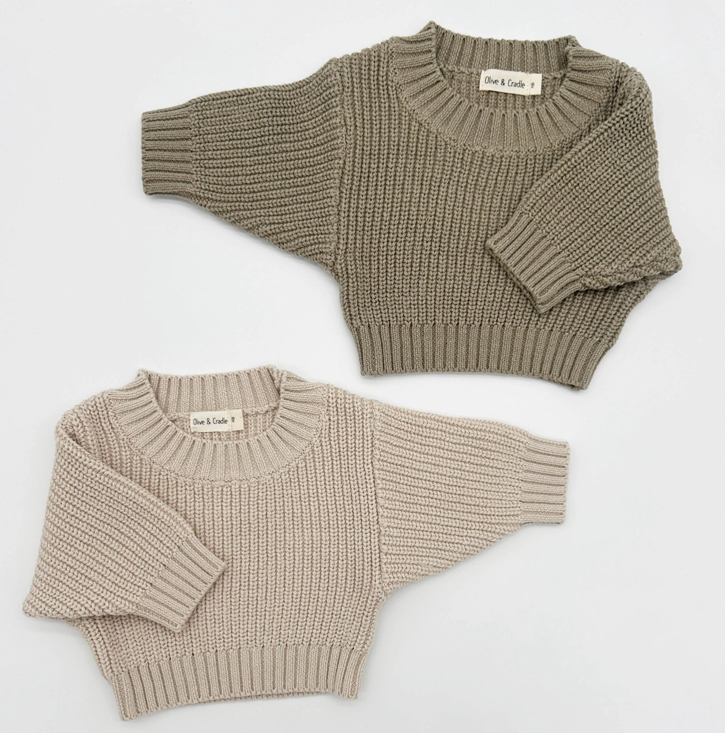 Crewneck Knitted Baby Sweater