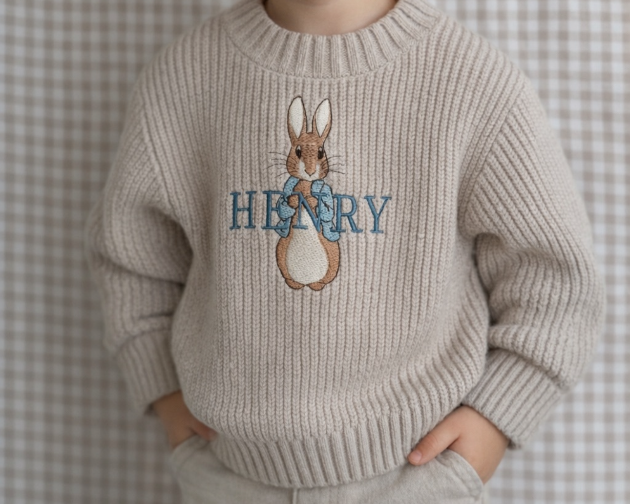 Crewneck Knitted Baby Sweater