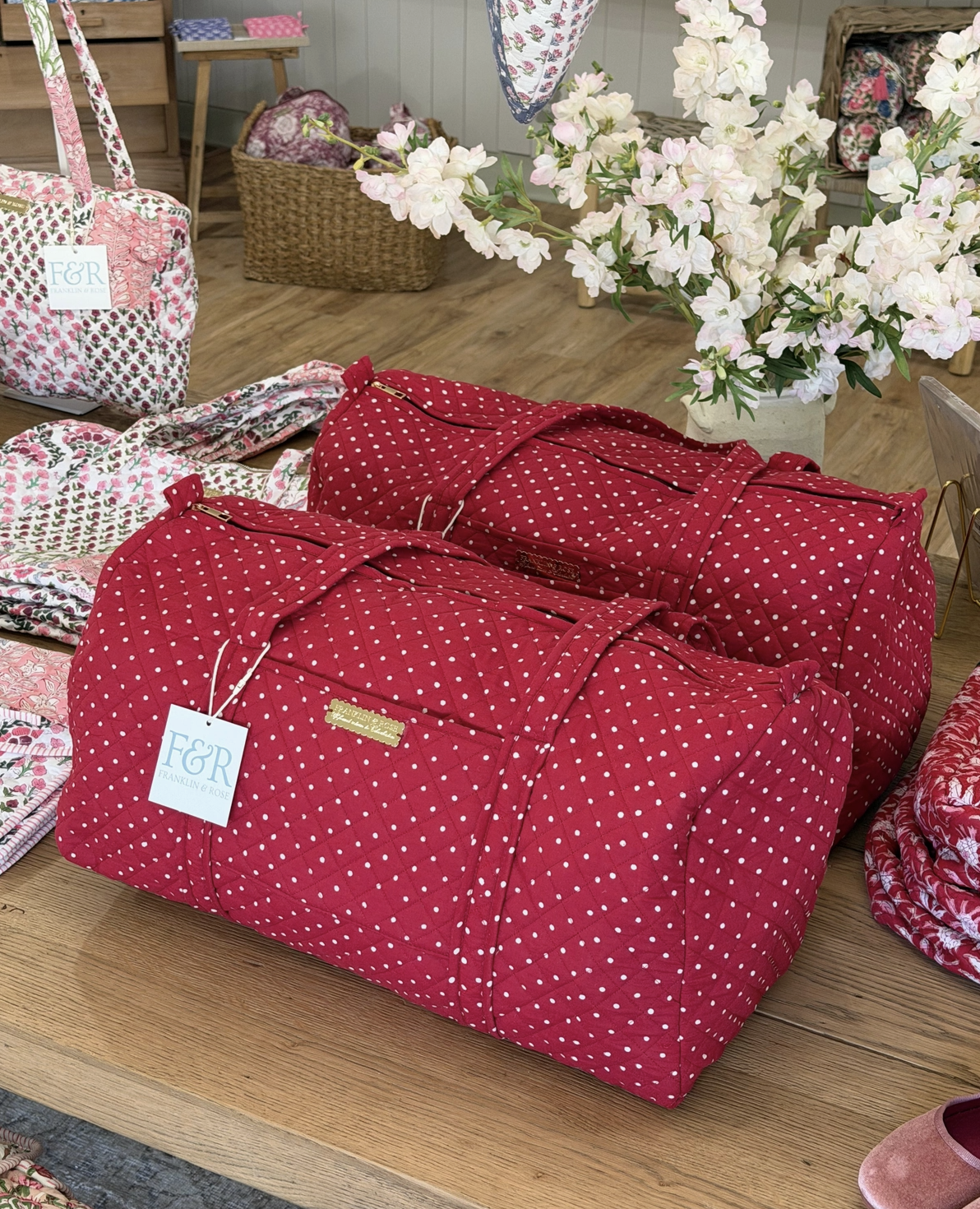 Polka Dot Duffel Bag