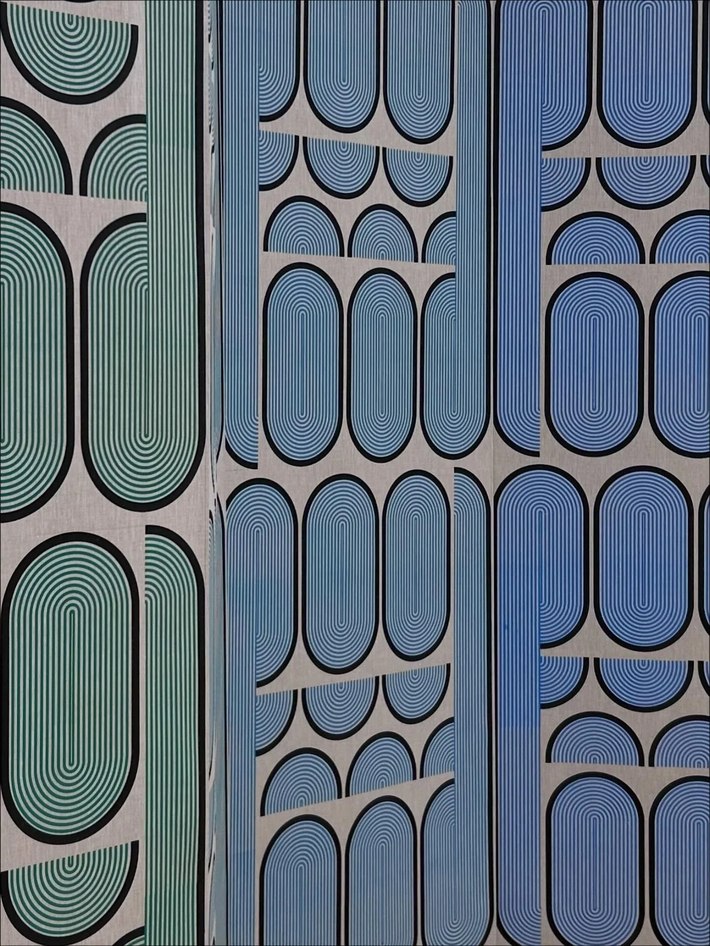 We stumbled into @shrine.nyc last June while walking around the city. This installation by @e_a_ferguson caught my eye. I wonder if she sells these as prints??? If you&rsquo;re reading this let me know I would gladly purchase the orange or blue one. 