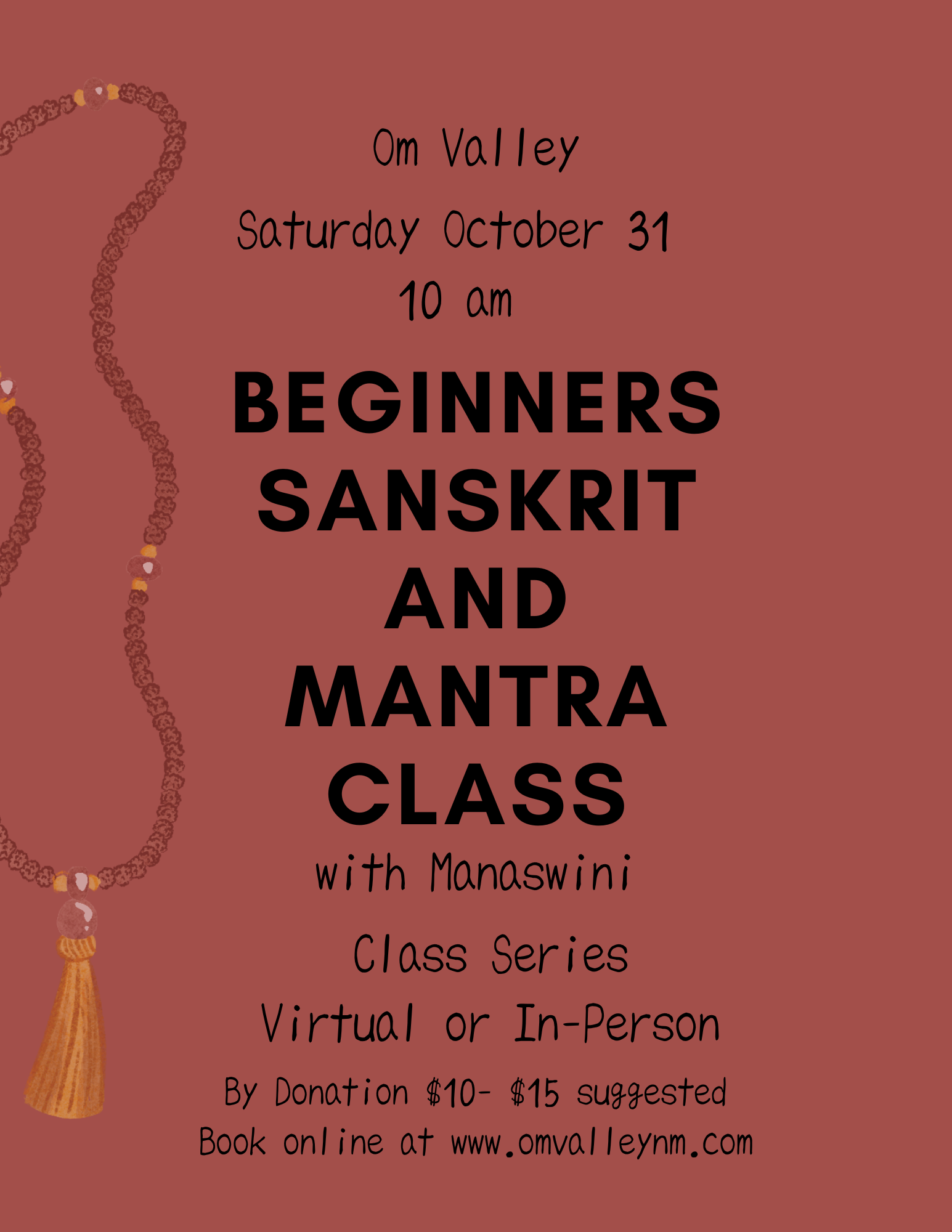 Beginner's Sanskrit Alphabet and Mantra Class
