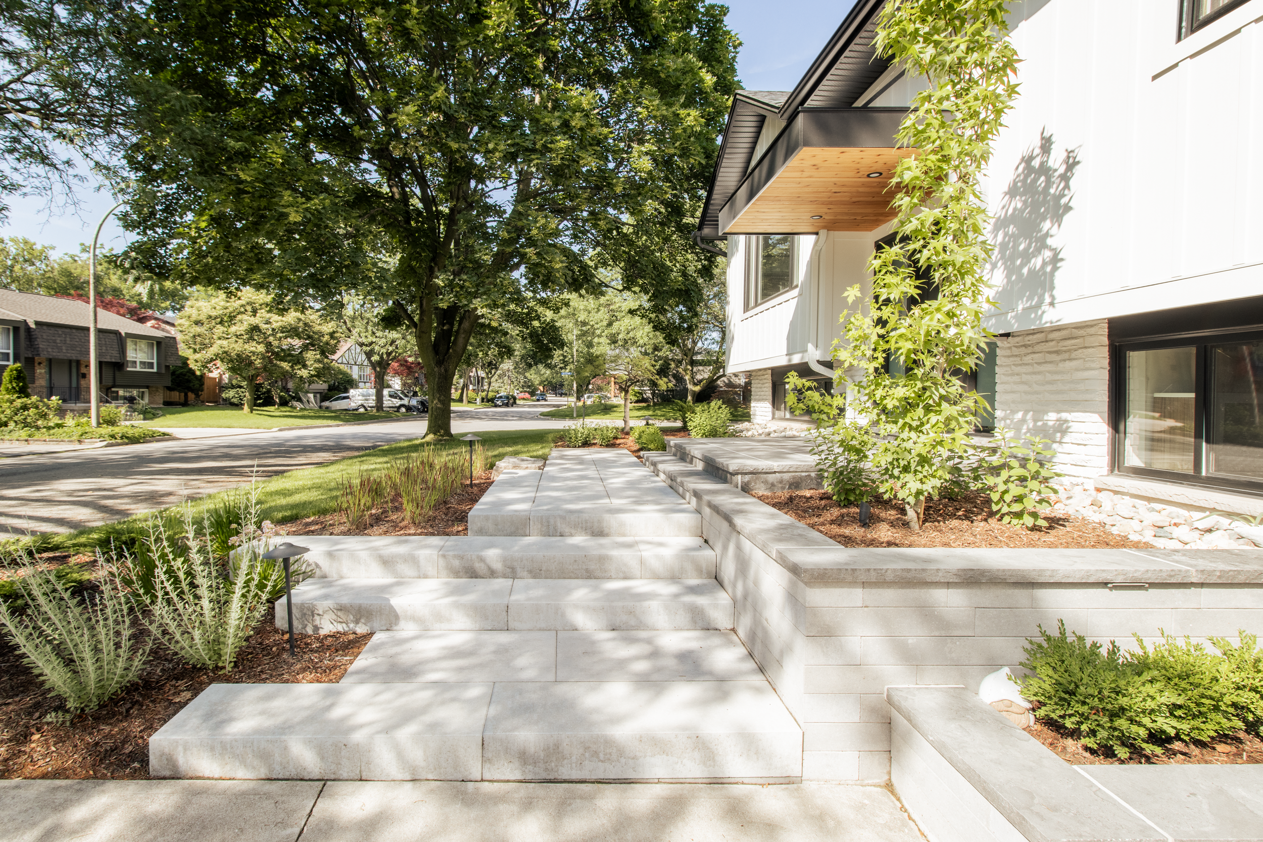 Rubens Ct, planter boxes, steps, & landings