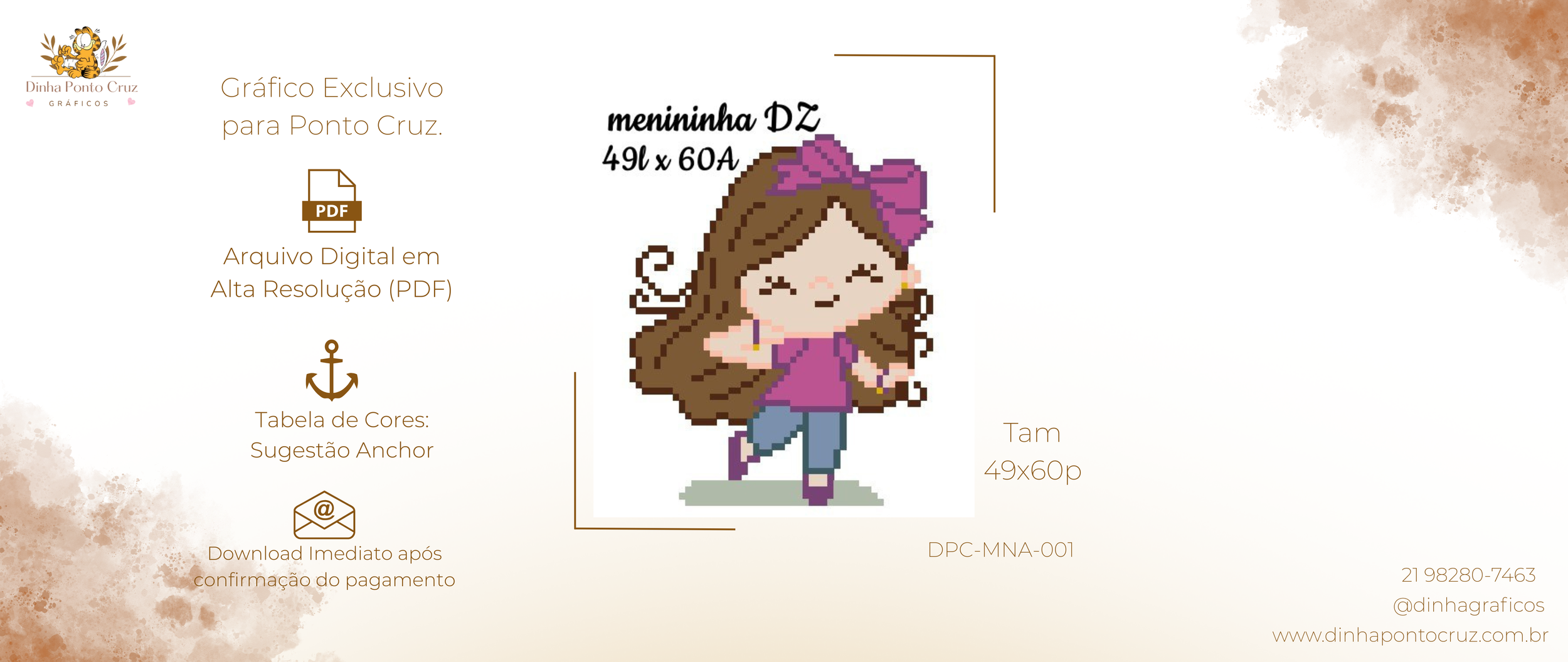 Gráfico - Menininha com laço