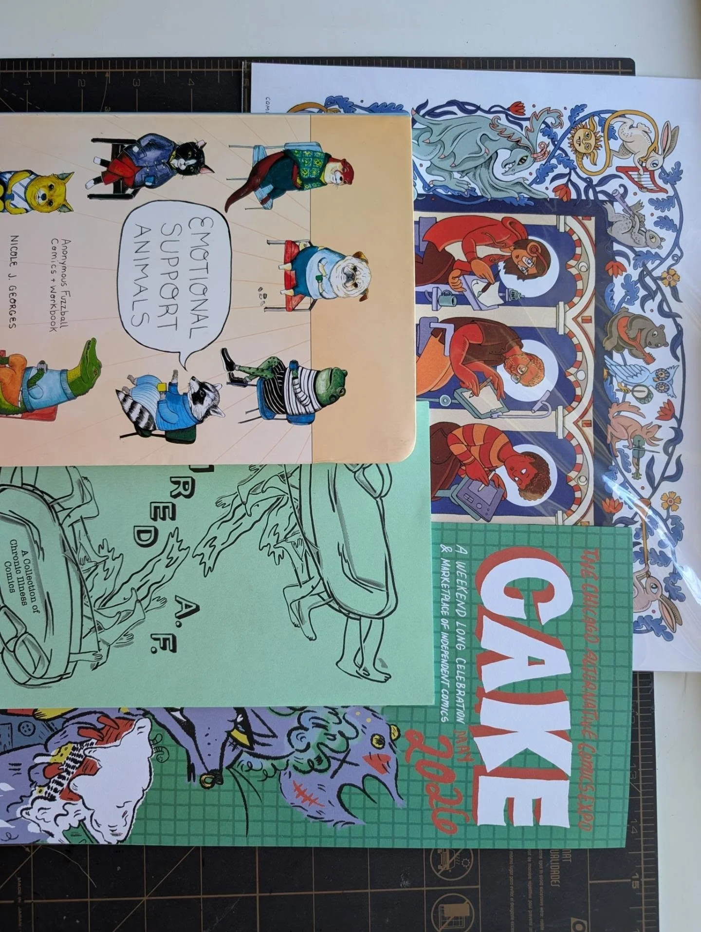 Had such a great time at @cakechicago talking with favorite artists like @mirkdrop and @nicolejgeorges, and catching up with @elizabeth_trembley and @going_guan. I even got to try risograph printing for the first time!