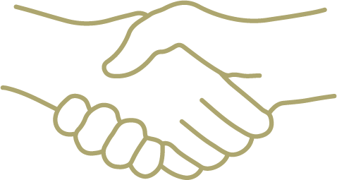 Twin Oaks Classical School handshake icon to represent community