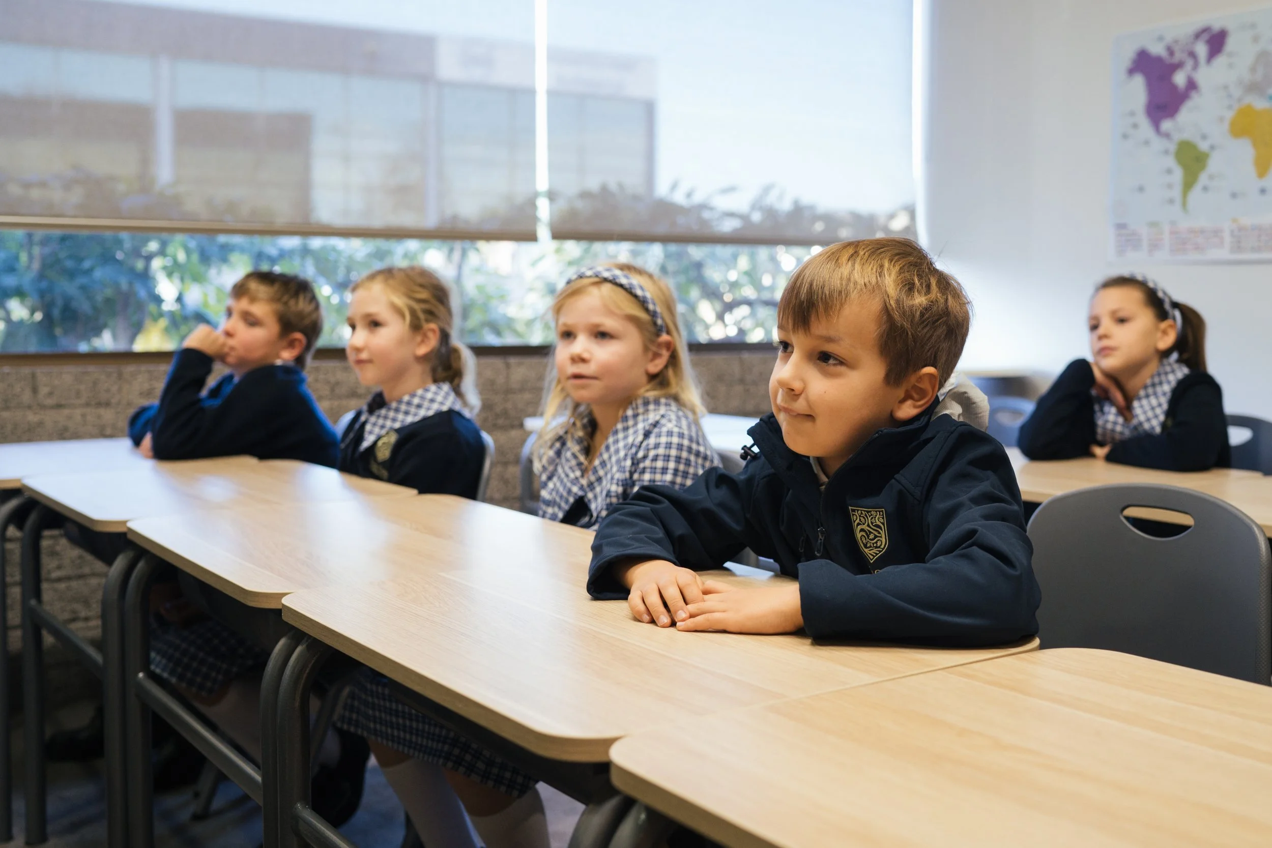 Twin Oaks primary age student learning in classroom