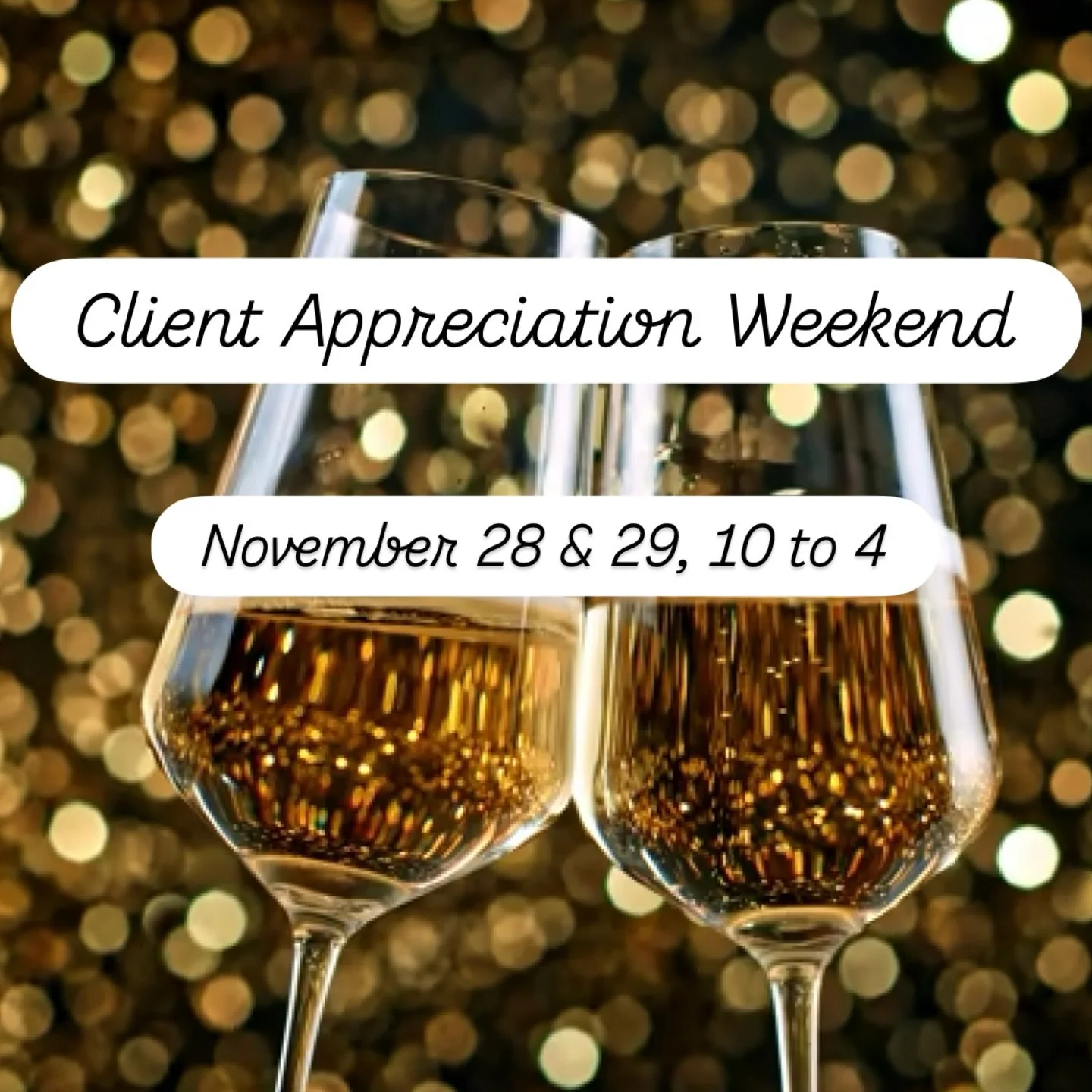 Client Appreciation Weekend @alamodeconsignment 🥂
Join Us For A Warm &amp; Festive Weekend, November 28 &amp; 29, 10 To 4 💕
Carefully Curated Consignment, Locally Made Gifts Sure To Delight!
In-Store Discounts &amp; First 20 Clients Each Day Will R